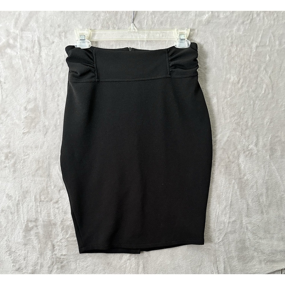 SHEIN Skirt Womens Size Medium Black Knee Length Stretchy